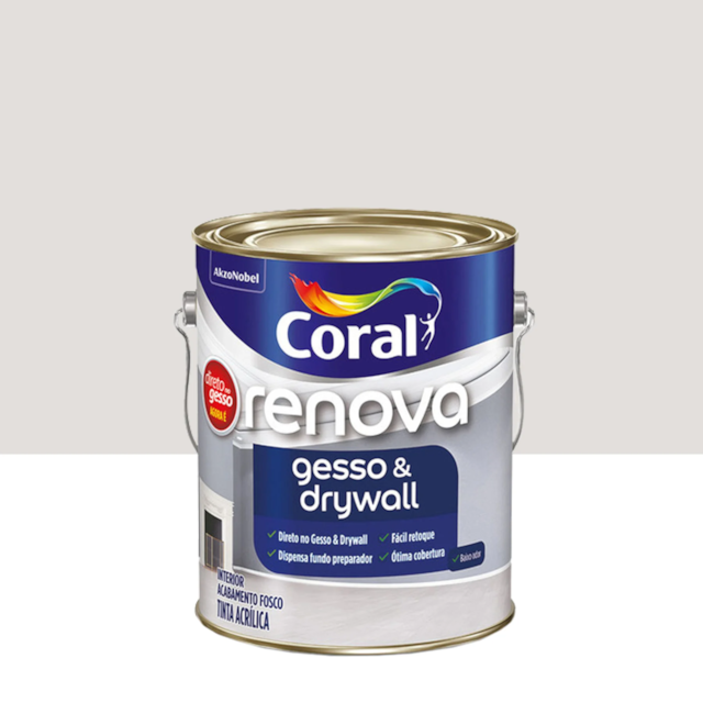 Renova Gesso & Drywall Branco 3,6 Litros - CORAL Renova Gesso & Drywall Branco 3,6 Litros - CORAL