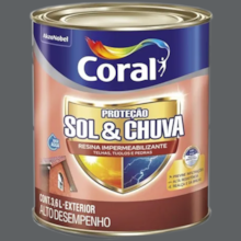 Resina Impermeabilizante Grafite 3,6 Litros Sol e Chuva - CORAL Resina Impermeabilizante Grafite 3,6 Litros Sol e Chuva - CORAL