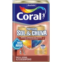 Resina Impermeabilizante Ônix 18 Litros Sol e Chuva - CORAL Resina Impermeabilizante Ônix 18 Litros Sol e Chuva - CORAL
