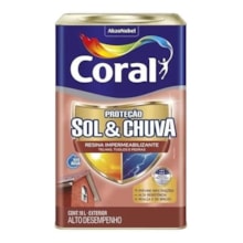 Resina Impermeabilizante Telha 18 Litros Sol e Chuva - CORAL Resina Impermeabilizante Telha 18 Litros Sol e Chuva - CORAL