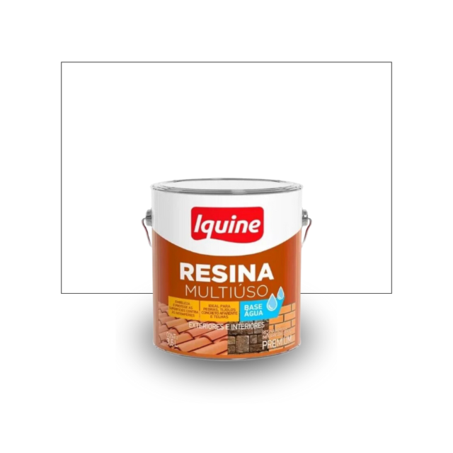 Resina Multiuso 3,6 Litros à Base de Água Incolor - IQUINE Resina Multiuso 3,6 Litros à Base de Água Incolor - IQUINE