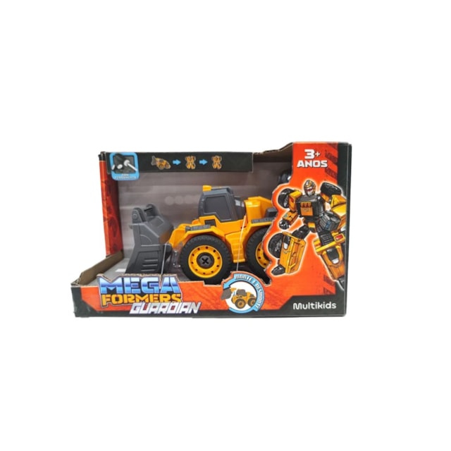 Robô Trator Megaformers Guardian Amarelo Multikids - BR2023