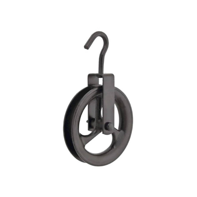 Roldana de Aço 12cm com Gancho - FERTAK