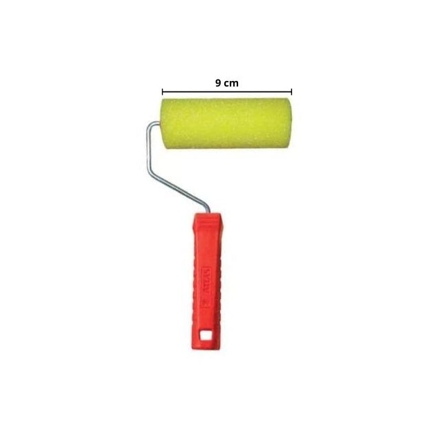 Rolo de Pintura de Espuma Amarelo 9cm - ATLAS Rolo de Pintura de Espuma Amarelo 9cm - ATLAS