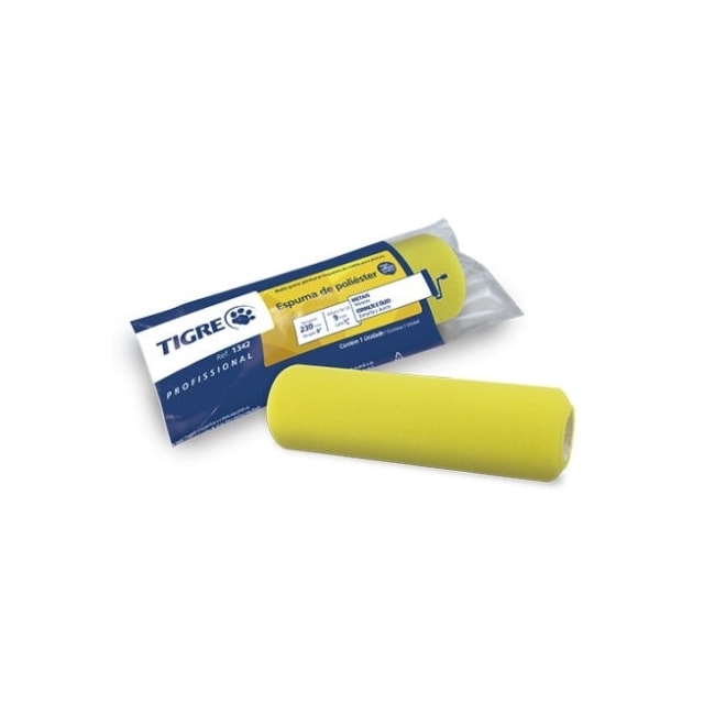 Rolo Espuma Poliéster Amarelo - Tigre  Rolo Espuma Poliéster Amarelo - Tigre