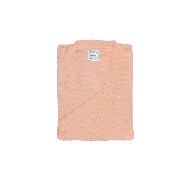 Roupão de Banho Briza Pique Adulto 100% Algodão Manga Curta  - Salmão G Roupão de Banho Briza Pique Adulto 100% Algodão Manga Curta  - Salmão G