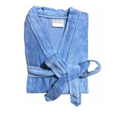 Roupão de Banho Briza Veludo Adulto 100% Algodão Manga Curta  - Azul GG Roupão de Banho Briza Veludo Adulto 100% Algodão Manga Curta  - Azul GG
