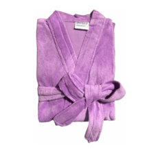 Roupão de Banho Briza Veludo Adulto 100% Algodão Manga Curta  - Lilas G Roupão de Banho Briza Veludo Adulto 100% Algodão Manga Curta  - Lilas G