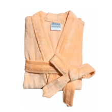 Roupão de Banho Briza Veludo Adulto 100% Algodão Manga Curta  - Salmão G Roupão de Banho Briza Veludo Adulto 100% Algodão Manga Curta  - Salmão G