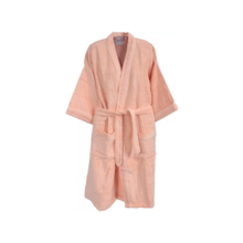 Roupão de Banho Briza Veludo Adulto c/ Vies 100% Algodão Manga Curta  - Salmão G Roupão de Banho Briza Veludo Adulto c/ Vies 100% Algodão Manga Curta  - Salmão G
