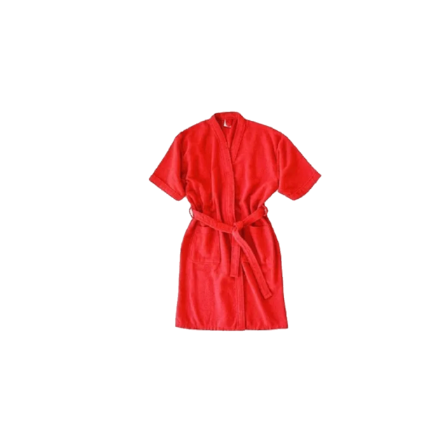 Roupão de Banho Briza Veludo Infantil 100% Algodão Manga Curta  - Goiaba 10 Roupão de Banho Briza Veludo Infantil 100% Algodão Manga Curta  - Goiaba 10