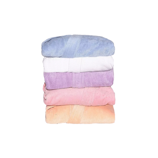 Roupão de Banho Briza Veludo Infantil 100% Algodão Manga Curta  - Lilas 6 Roupão de Banho Briza Veludo Infantil 100% Algodão Manga Curta  - Lilas 6