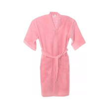 Roupão de Banho Briza Veludo Infantil 100% Algodão Manga Curta  - Rosa 8 Roupão de Banho Briza Veludo Infantil 100% Algodão Manga Curta  - Rosa 8