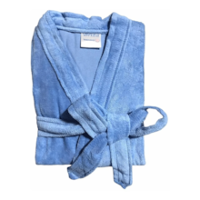 Roupão de Banho Briza Veludo Juvenil 100% Algodão Manga Curta  - Azul 16 Roupão de Banho Briza Veludo Juvenil 100% Algodão Manga Curta  - Azul 16