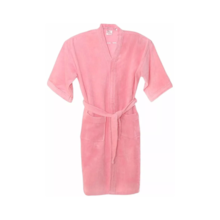 Roupão de Banho Briza Veludo Juvenil 100% Algodão Manga Curta  - Rosa 14 Roupão de Banho Briza Veludo Juvenil 100% Algodão Manga Curta  - Rosa 14