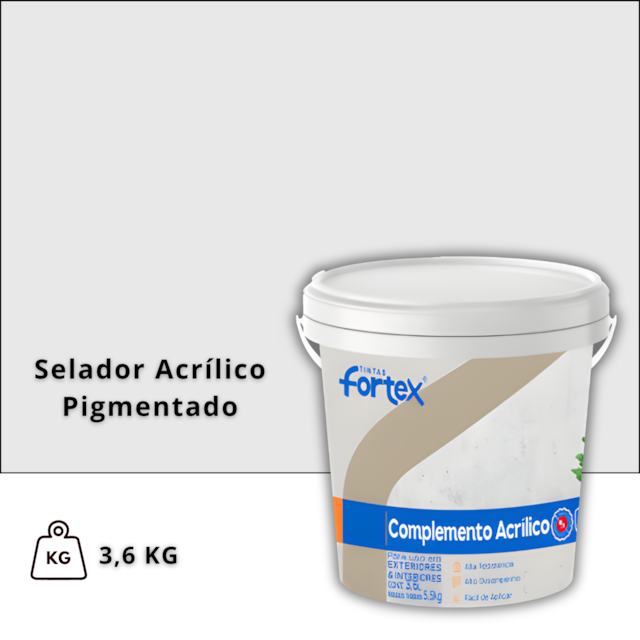 Selador Acrílico Pigmentado Branco Neve 3,6L - FORTEX Selador Acrílico Pigmentado Branco Neve 3,6L - FORTEX
