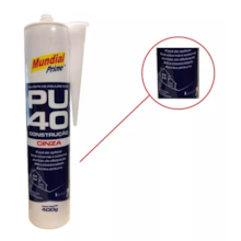 Selante PU40 Multiuso Cinza 400g - MUNDIAL Selante PU40 Multiuso Cinza 400g - MUNDIAL