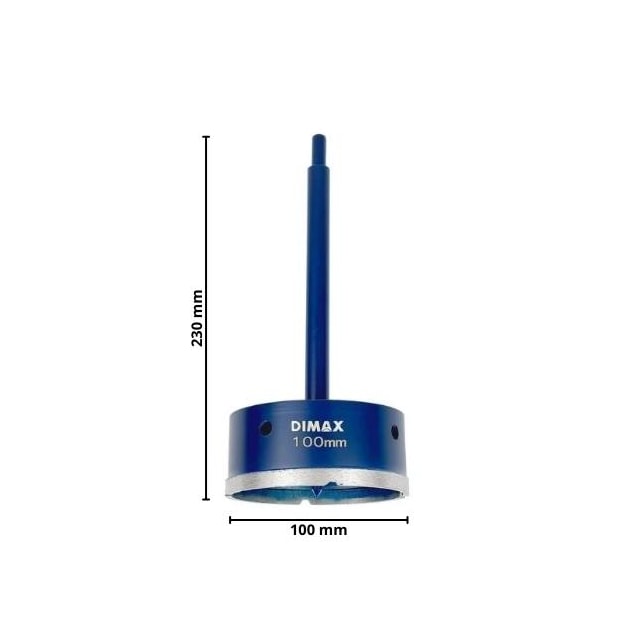 Serra Copo Diamantado 100mm Para Concreto - DIMAX Serra Copo Diamantado 100mm Para Concreto - DIMAX