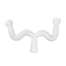 Sifão Sanfonado Plástico Dn 38-50mm Duplo Branco - FORTLEV Sifão Sanfonado Plástico Dn 38-50mm Duplo Branco - FORTLEV