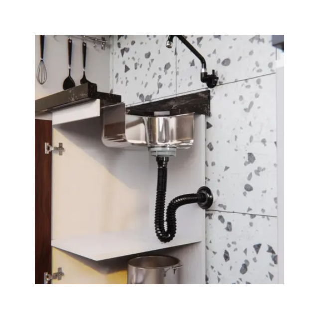 Sifão Sanfonado PP DN 38/50mm 70cm Universal Preto - BLUKIT Sifão Sanfonado PP DN 38/50mm 70cm Universal Preto - BLUKIT