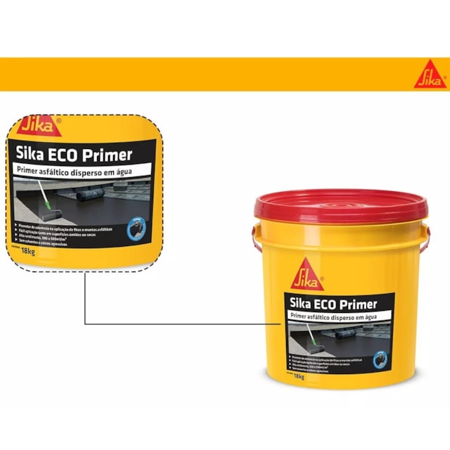 Sika Eco Primer Balde 18 Litros - SIKA Sika Eco Primer Balde 18 Litros - SIKA