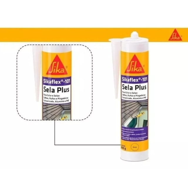 Sikaflex 101 Selaplus Cinza 250ml - SIKA Sikaflex 101 Selaplus Cinza 250ml - SIKA