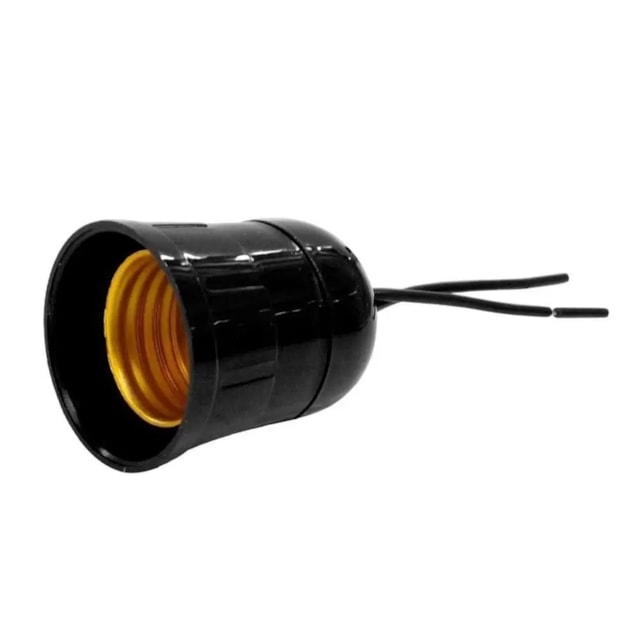 Soquete Pop Preto com Rabicho 2A 250V - Ilumi Soquete Pop Preto com Rabicho 2A 250V - Ilumi