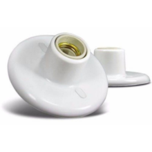 Soquete Prático Branco com Bocal de Louça - Ilumi Soquete Prático Branco com Bocal de Louça - Ilumi