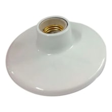 Soquete Prático Branco com Bocal de Louça - Ilumi Soquete Prático Branco com Bocal de Louça - Ilumi