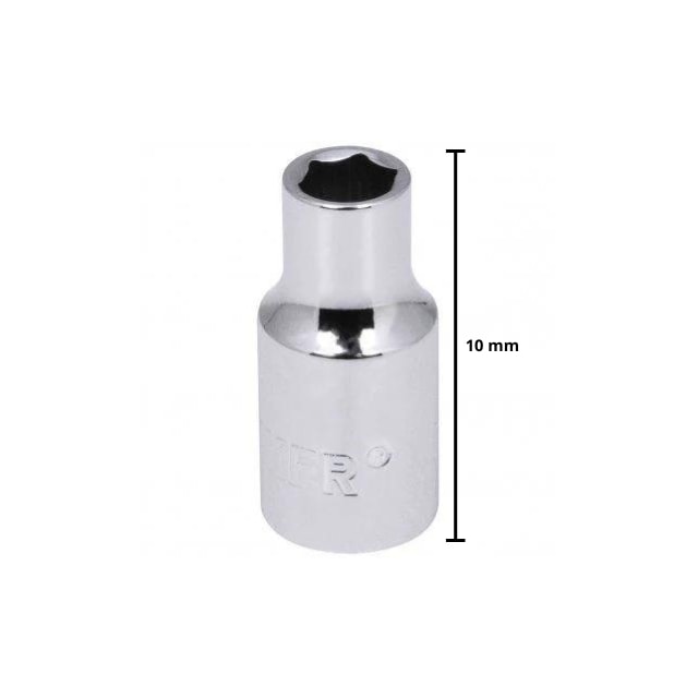 Soquete Sextavado Encaixe 1/2 Pol. x 10mm - Worker Soquete Sextavado Encaixe 1/2 Pol. x 10mm - Worker