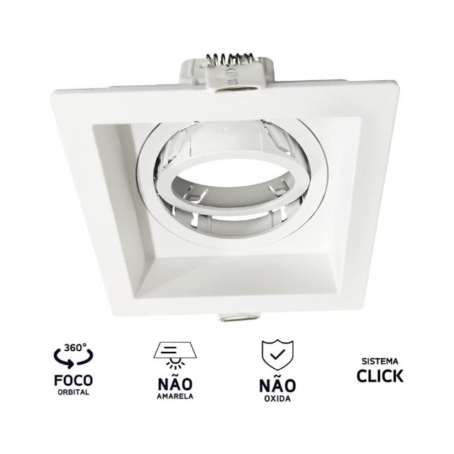 Spot de Embutir Recuado Dicroica Branco - ASTRALED Spot de Embutir Recuado Dicroica Branco - ASTRALED
