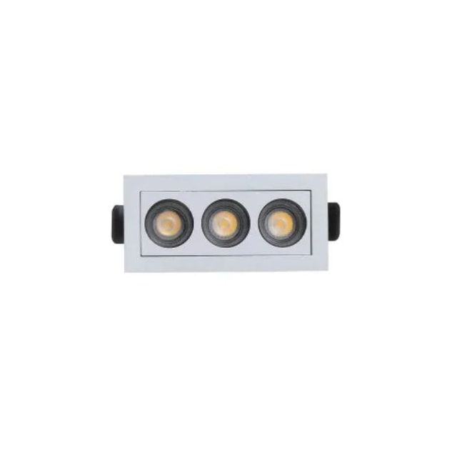 Spot de Led Embutir 6w 3000k Branco 3 Pontos Ashok - ASTRALED