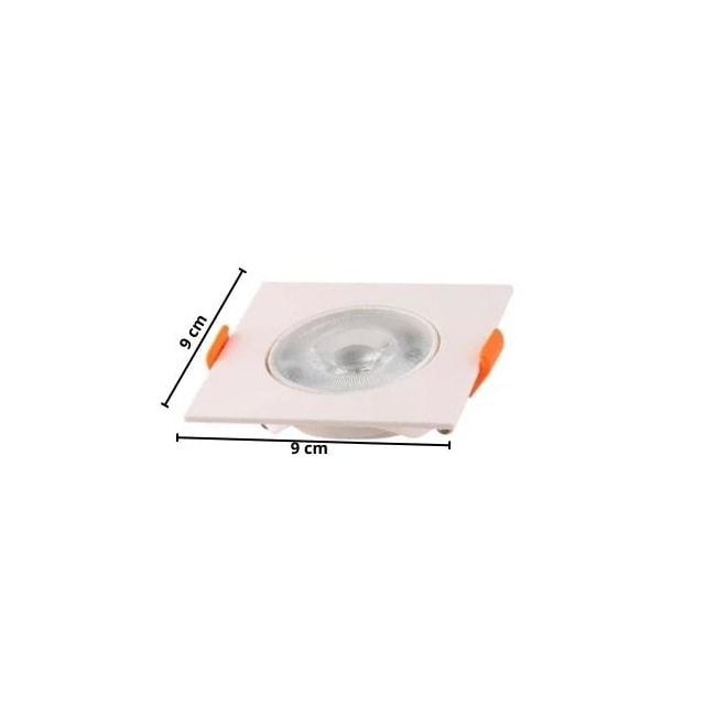 Spot de Led Quadrado de Embutir ABS 7w 3000K - DILUX