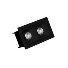 Spot LED de Embutir Ashok 2 Pontos 4w 3000k Preto - Astraled