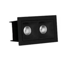 Spot LED de Embutir Ashok 2 Pontos 4w 3000k Preto - Astraled Spot LED de Embutir Ashok 2 Pontos 4w 3000k Preto - Astraled