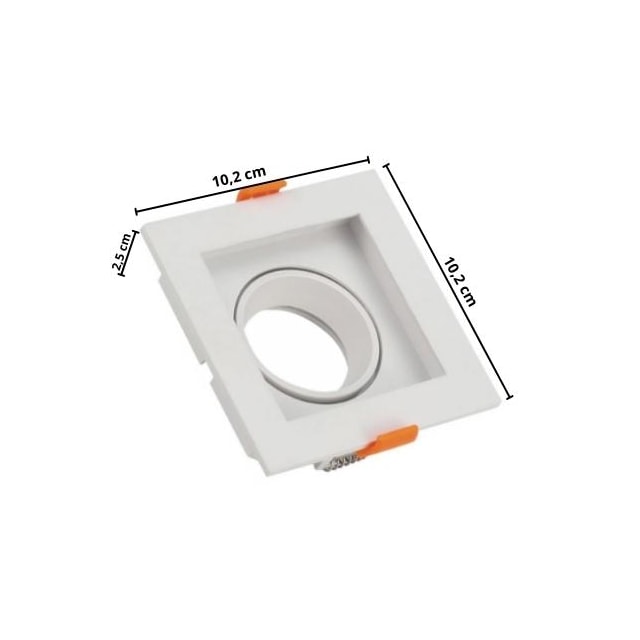 Spot LED para Embutir Quadrado 1 x GU10 Branco - Dilux