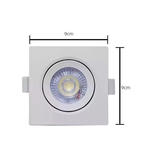 Spot LED para Embutir Quadrado 3w 6500k - AVANT