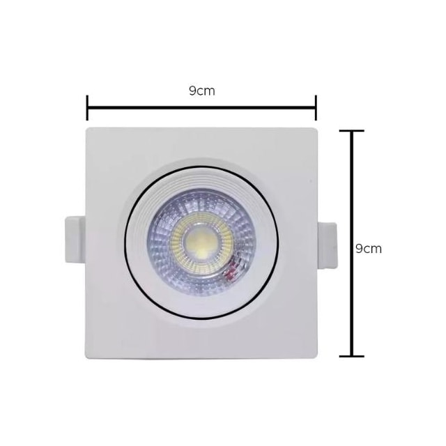 Spot LED Quadrado Embutir 5w 6500k Branco - AVANT