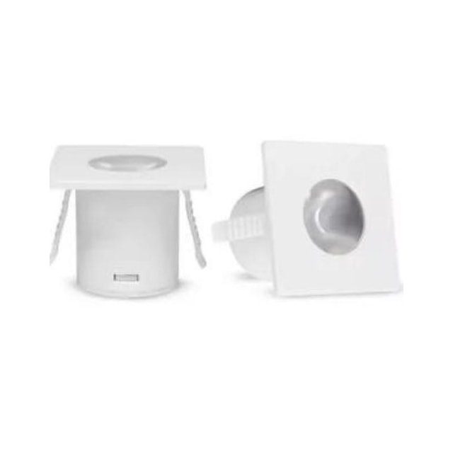 Spot Regulável Quadrado Branco 1W 3000K - Astraled Spot Regulável Quadrado Branco 1W 3000K - Astraled