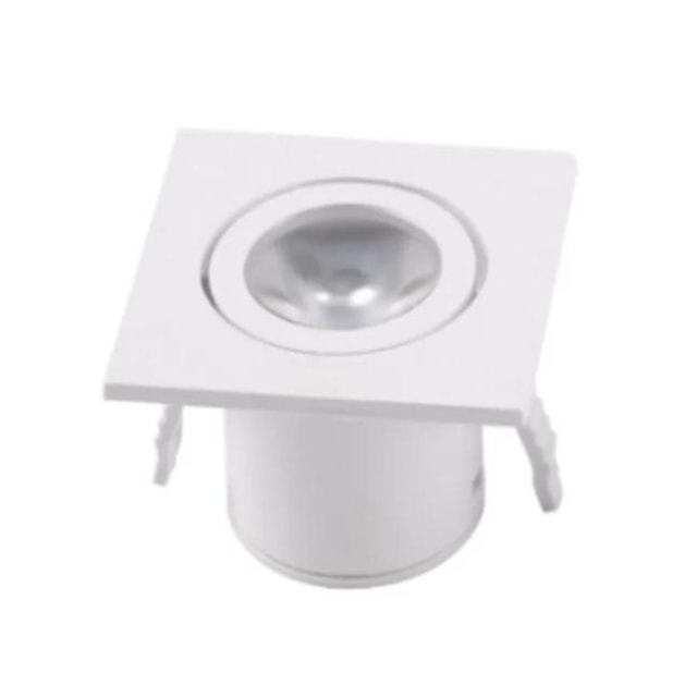 Spot Regulável Quadrado Branco 1W 3000K - Astraled Spot Regulável Quadrado Branco 1W 3000K - Astraled