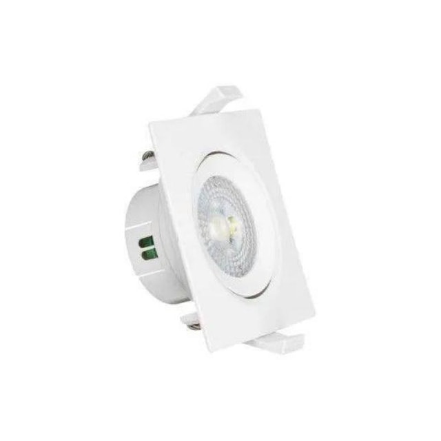 Spot Regulável Quadrado Branco 1W 3000K - Astraled Spot Regulável Quadrado Branco 1W 3000K - Astraled