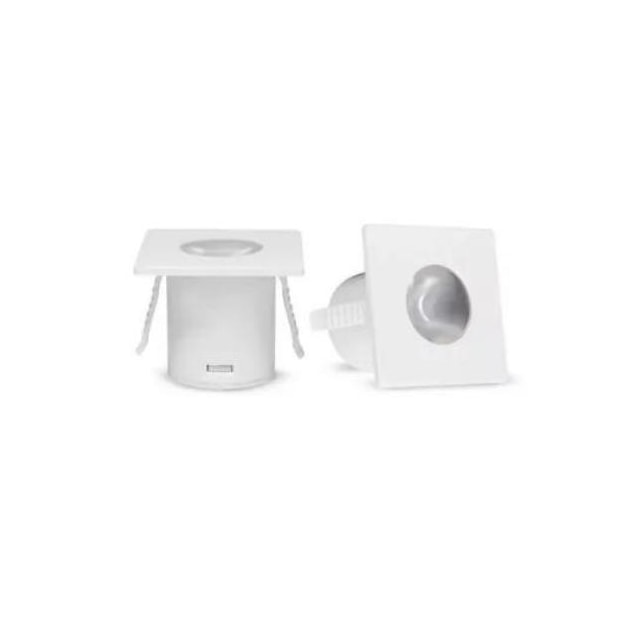 Spot Regulável Quadrado Branco 1W 3000K - Astraled Spot Regulável Quadrado Branco 1W 3000K - Astraled