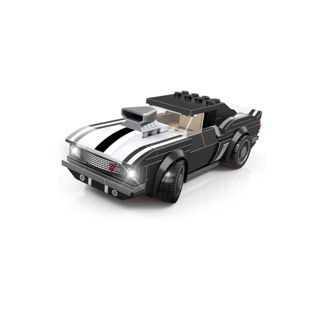 Super Car Classic Preto e Branco 187 Peças Zippy Toys Super Car Classic Preto e Branco 187 Peças Zippy Toys
