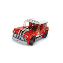 Super Car Cooper Vermelho e Branco 115 Peças Zippy Toys