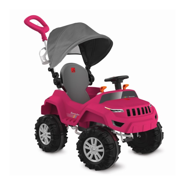Superjipe Reclinável Com Capota Passeio & Pedal Pink Superjipe Reclinável Com Capota Passeio & Pedal Pink