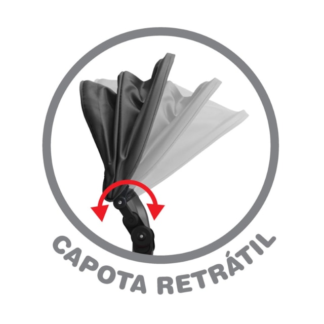 Superjipe Reclinável Com Capota Passeio & Pedal Pink Superjipe Reclinável Com Capota Passeio & Pedal Pink