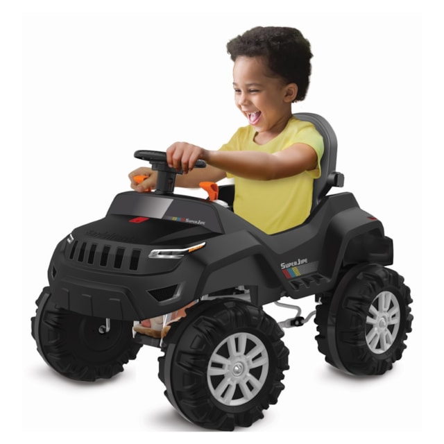 Superjipe Reclinável Com Capota Passeio & Pedal Preto Superjipe Reclinável Com Capota Passeio & Pedal Preto