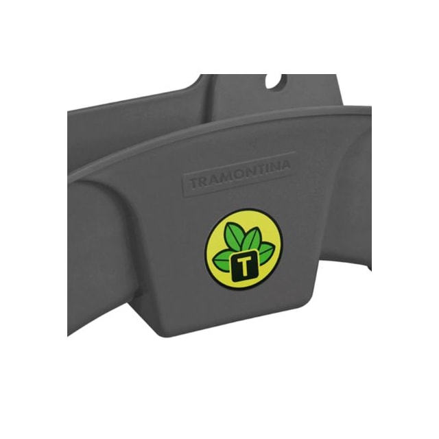 Suporte Fixo para Mangueira em Plástico Cinza - TRAMONTINA Suporte Fixo para Mangueira em Plástico Cinza - TRAMONTINA