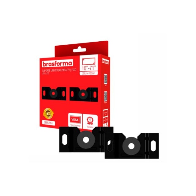 Suporte Fixo para TV Universal de 10" até 71" - BRASFORMA Suporte Fixo para TV Universal de 10" até 71" - BRASFORMA