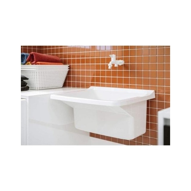 Tanque de Plástico 47 x 43 x 27 Branco 22 Litros - Astra Tanque de Plástico 47 x 43 x 27 Branco 22 Litros - Astra